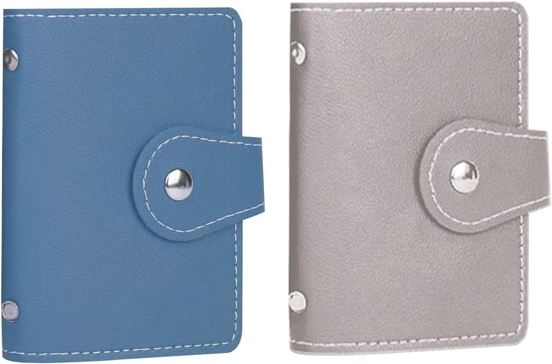2 Pcs Credit Card Holder and business card holder，Sd Card Holder Each Has 26 Card Organizers, 2024 New Credit Card Holders book for Men and Women.