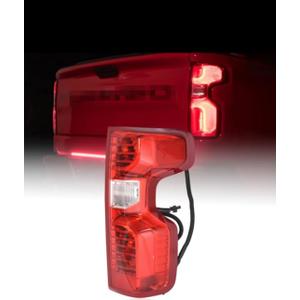 CATYPATT Rear Tail Lights Assembly Fit Chevy Silverado 1500 2019 2020 2021 2022 2023 Chevrolet HD 2500HD 3500HD with Bulb & Harness Passenger Side Right RH 84752979
