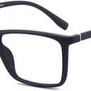 GUDVUE Blue Light Glasses for Men Rectangle Computer Glasses Gaming Eyeglasses, Black