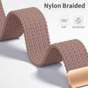 6 x Braided Stretchy Bands with Magnetic Clasp for Apple Watch Band 40mm 38mm 41mm 42mm 44mm 45mm 46mm 49mm, Bling Crown Designer Soft Nylon Sport Solo Loop for iWatch Series 10 9 8 7 6 5 4 3 Ultra 2 1 SE (Pink sand)