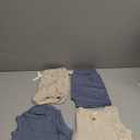 Modern Moments by Gerber Baby Boys' Ribbed 4-piece Sleevless Bodysuit & French Terry Short Set (12 Months, Tan/ Blue)