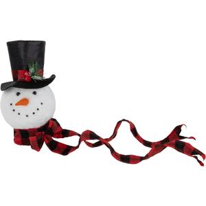 Northlight Plush Snowman in Top Hat Christmas Tree Topper