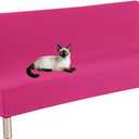 Cornasee Stretch Futon Cover Slipcover Full Size,Fully Folding Armless Sofa Bed & Couch Protector,Machine Washable (Pink)