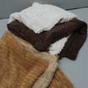 MIULEE Brown Throw Pillow Covers 18x18 Inch Set of 4 Boho Farmhouse Cushion Cases Neutral Gradient Corduroy Pillow Cases with Invisible Zipper Patchwork Home Decor for Couch Sofa Bed