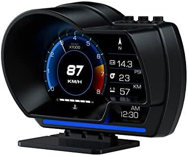 wiiyii Car HUD Head Up Display P6, OBD+GPS Smart Gauge, Works Great for Most Cars