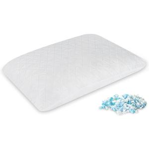EGOHOME Shredded Memory Foam Pillows, Adjustable Bed Pillows for Side, Back or Stomach Sleepers, Neck Pillows for Sleeping, Queen Size Pillow with Removable Cover(1 Pack)