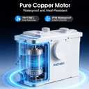 800W Macerator Pump, Macerating Toilet System with 4 Inlets/1 Outlets, 48 GPM Flow, 29.5 FT Head, PCB Smart Control Sewage Pump for Basement, Sink, Toilet, Laundry, Kitchen