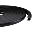 25ft U-Shape Edge Trim Fits 1/2" Edge, Rubber Strip with Metal Clips for Edges Protector, Black Edges Banding Strip for Sharp/Rough Surface, Tables, Cars, Door Frame, Boat & More