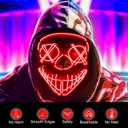 2 x KZATVECY Halloween LED Purge Mask for Adults Scary Light Up Mask for Men Women Cosplay Costume Masquerade Parties Gift (Red)