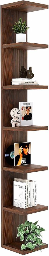 Lack Wall Shelf,Display Floating Shelf (Solid Wood, 7 Tier)