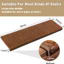 PURE ERA Bullnose Carpet Stair Treads for Wooden Steps Indoor Brown, 30 x 9.5 Inch, 14