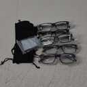 Reading Glasses 5-Pack Spring Hinges for Women and Men Readers Black