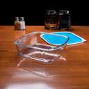 Glass Baking Dish with Plastic lids, Container with BPA Free Lids, Glass Casserole for Lasagna, Leftovers, Cooking, Kitchen, Freezer-to-Oven and Dishwasher (2.6-Quart Square)