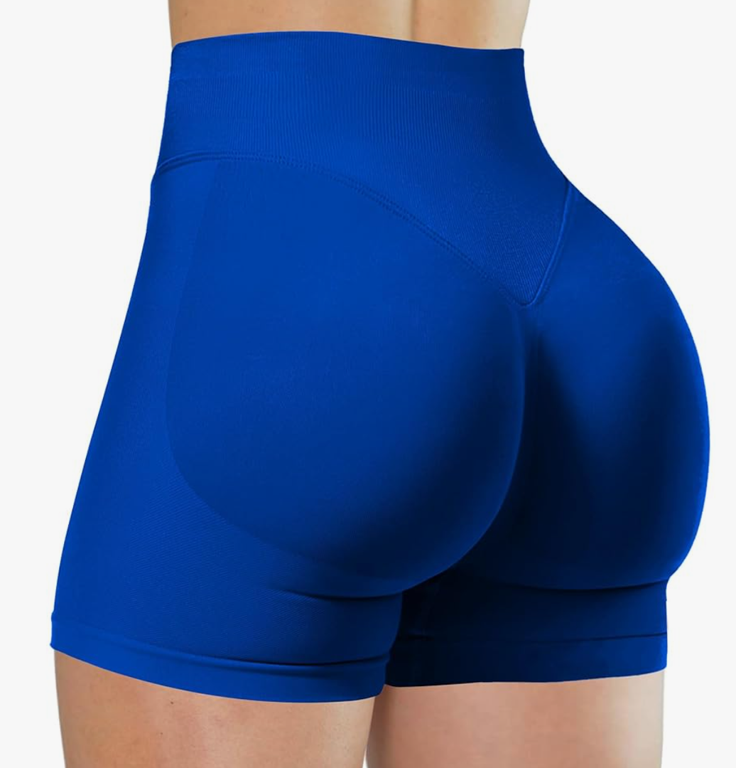 Unthewe Womens Workout Seamless Scrunch Butt Lifting Shorts High Waisted Tummy Control Gym Yoga Shorts XL