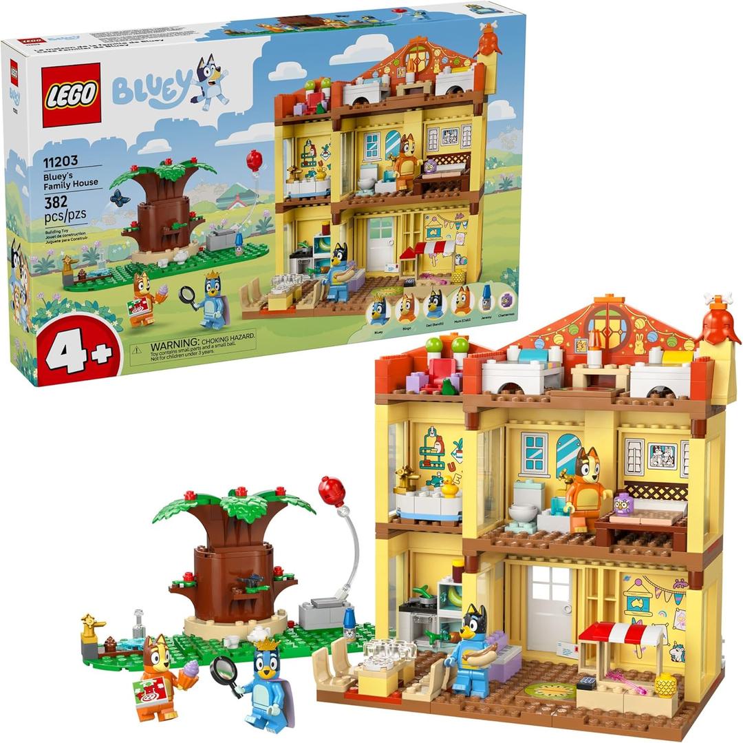 Lego Bluey: Blueys Family House - Toddler Toy for 4 Year Old Boys and Girls - House Playset Includes Bluey and 5 Popular Characters - Great Birthday Gift Idea for Preschoolers - 11203