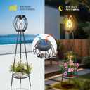 2 Pck Solar Lights Outdoor with Plant Stands, Solar Floor Lamp, Patio Decor for Garden Yard Pathway Driveway Porcha