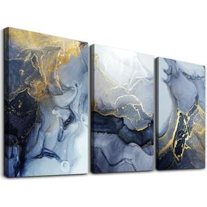 Abstract Wall Decor for Living Room Bedroom Wall Art, Ink painting Wall Artworks Hang Pictures for Office Decoration, 12x16inch/Piece, 3 Panels Home Posters