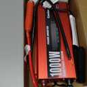 1000W/2000W(Peak) Car Power Inverter DC 12V to 110V/120V AC Converter with LCD Display Dual AC Outlets and Dual USB Car Charger for Car Home Laptop Truck Red