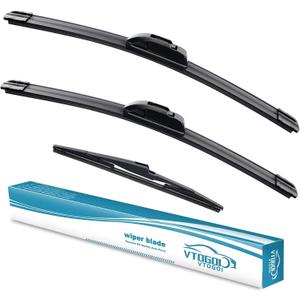 OEM Windshield Wiper Blades Replacement for Kia Sportage 2017-2022 Sorento 2016-2020 Hyundai Santa Fe 2019-2023, All Weather Original Factory Quality Front & Rear Wipers Set 26"+16"+11" (Pack of 3)