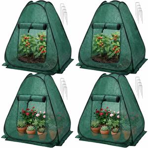 4 Pack Pop up Plant Covers, 36 x 36 x 38 in Garden Netting