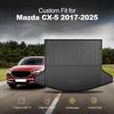 Trunk Cargo Liner Mat Tray fit for Mazda CX-5 2017-2025 2026 All Weather Rear Trunk Carpet Interior CX5 Accessories Waterproof Custom Fit Odorless TPE (Black)