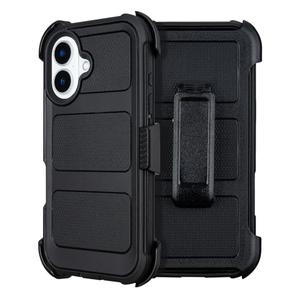 for Defender iPhone 17 Case with Clip,for Holster iPhone 17 Case with Kickstand,for Heavy Duty iPhone17 Phone Case Rugged 2 Layers of Sturdy,Anti-Drop for Phone Case iPhone17Case Protective(Black)