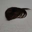 Ms Taj 12 Inch Hair Topper for Women with Thinning Hair, 6.5"x6.5" Large Base Synthetic Hair Topper with Bangs, Ladies-Dark Golden Brown with Highlights