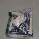 DriftAway Kitchen Tier Curtains - Striped Linen Short Pinstripe Cafe Curtains 24 Inch Length for Living Room Bathroom Chris Farmhouse Rustic Rod Pocket 2 Panels Ivory Dark Blue