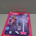 Guitar and Microphone Play Set for Girls,Karaoke Machine with Music&Light,Microphone Toys with Stand,Adjustable Height Guitar Toys for Kids,Toddlers,Child(Red)