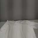 Women's White Lace Neck Short Sleeve Blouse Layered Asymmetric Hem Casual Top (5X-Large)