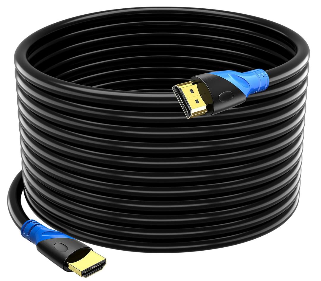 4K HDMI 50 FT Cable (HDMI 2.0,18Gbps) Ultra High Speed Gold Plated Connectors,Ethernet HDMI Cord, 4K@60HZ 2K 1080P 3D ARC Compatible with UHD TV Monitor Laptop Xbox PS4/PS5 ect(15m)