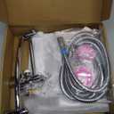 Hibbent All Metal 16'' Shower Head Extension Arm Solid Brass Flexible Height & Angle Adjustable Shower Arm Extender with Lock Joint, Universal Connection Stainless Steel Pipe Height Extending, Chrome