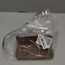 LEIRUOTM Key Holder Wall Mount, Solid Wood Key Holder for Wall with 4 Brass Hooks & Hidden Magnets, 15° Incline Hooks & Grooved Design to Prevent Slipping, Vintage Brown Key Hanger