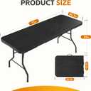 6 Ft Plastic Folding Table,Heavy Duty Portable Table for Indoor & Outdoor,Wood Grain Desktop & 350lbs Weight Capacity,Premium Solutions for Camping,Picnic,BBQ and Party