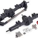 Rc Crawler 1/10 Nylon AR44 Straight Front and Rear axles with Metal Front Reverse Bevel Gear for 1/10 RC Tracked SCX10 II 90046 47 R-G-T 86100