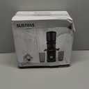 SUSTEAS Cold Press Juicer, 300W, 5.3" Large Feed Chute, 1.5L Capacity, Automatic Feeding, High Yield, Easy to Clean, Ideal for Whole Fruits & Vegetables, Black