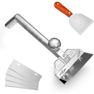 Grill Scraper Heavy Duty Griddle Scraper Set with Replacement Blades Flat Top Grill Accessories Griddle Cleaning Kit for Restaurants,Diners, Outdoor Grill Cleaning