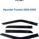 IG Window Visors Fit for 2022-2026 Hyundai Tucson, Out-Channel Rain Guards Vent Wind Deflectors 4PC, Car Accessories for 22-26 Tucson