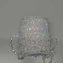 Jishi 99ft Crystal Bead Garland for Christmas Tree Decorations, Iridescent Acrylic Beaded Garland Strand Roll, Hanging Christmas Decorations Indoor Home Decor, String Diamond Beads for Crafts Curtains