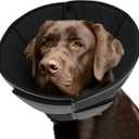 Queenmore Dog Cone XL, Soft Dog Cones for Large Dogs After Surgery, Cone for Dogs to Stop Licking, Elizabethan Collar for Pet, Alternative to Recovery Collar for Large Breeds, Grey XL