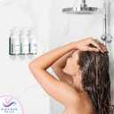 Wall Mount Shower Soap Dispenser - Money Saving, Tamper Proof - Patented Elegant 3 Bottle Shampoo, Conditioner, and Body Wash Dispensers - Ideal for Commercial Use, White