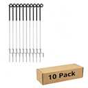 10 Pack 39 Inches Black Heavy Duty Step in Fence Post Pig Tail Electric Fencing Post Temporary Metal Fence Stakes for Garden Electric Fencing and Yard Protection
