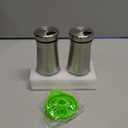 HOME EC Original Salt and Pepper Shakers Set with Adjustable Pour Holes - Glass and Stainless Steel Salt Shaker and Pepper Shaker - Farmhouse Spice dispenser for salts, ground peppercorn and spices (2pk, Silver)