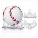 Baseball Display Stand for Ball - Set of 3 Acrylic Baseball Holders to Show Off Collectible, Autographed, or Game Used Balls | Better than Display Case or Cube