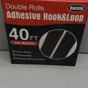 Navona 40Ft x 1Inch Hook and Loop Strips with Adhesive, Heavy Duty Self Adhesive Tape with Back, Strong Sticky Back Fastener Roll for Home, Office, School, Crafting, Black