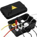 Hrensaw Large Outdoor Electrical Box Waterproof(12.5x8.5x5inch),IP54 Waterproof Outdoor Outlet Covers,Weatherproof Extension Cord Covers Protect Outlet,Plug,Timer,Power Strip,Holiday Light,Black