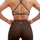 SUUKSESS Women Seamless Workout Sets Strappy Sports Bra High Waist Booty Shorts Outfits, S