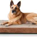 Laifug Orthopedic Dog Beds for Large Dogs,4.5" Memory Foam Dog Beds,Durable Water Proof Liner Removable and Washable, Nonskid Bottom, Brown 46"x28"x8"