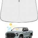 Windshield Sun Shade for 2022-2025 2026 Toyota Tundra Accessories Thicken 6-Layer Front Window Sunshade Cover Sun Visor Protector Foldable Block UV Rays Keep Vehicle Cool