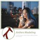 Beaupretty Christmas Reindeer Antlers Headband Antler Headband Deer s Christmas for Halloween Cosplay Party, Brown